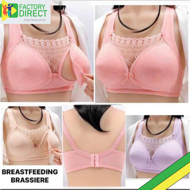 Lace Cotton Maternity Breastfeeding Bra - FACTORY DIRECT GH